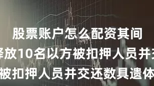 股票账户怎么配资其间哈马斯释放10名以方被扣押人员并交还数具遗体
