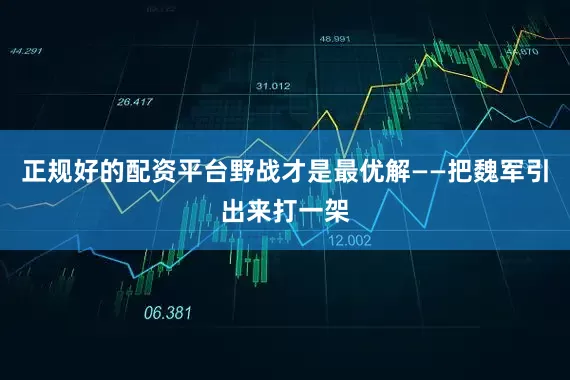 正规好的配资平台野战才是最优解——把魏军引出来打一架